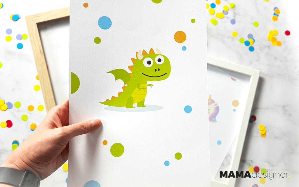 plakat ze smokiem do pokoju dziecka – darmowy szablon
