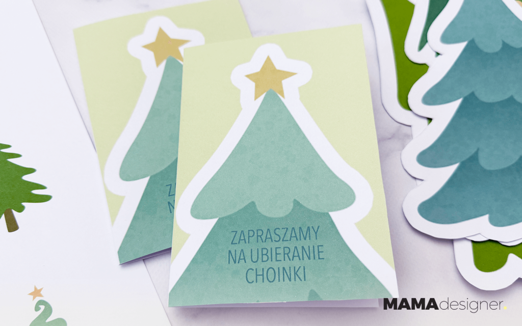 Zaproszenie na wspólne ubieranie choinki - choinkowa grafika.