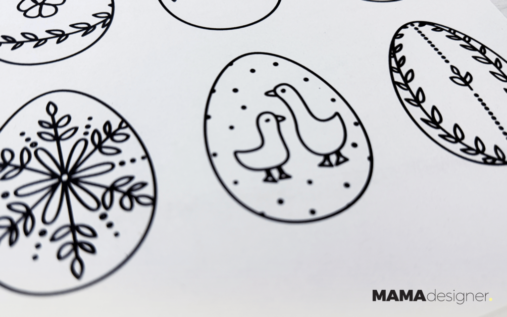 kolorowanka wielkanocna do druku - zbliżenie